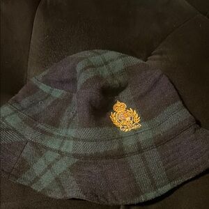 Polo by Ralph Lauren Black and Green Plaid Hat